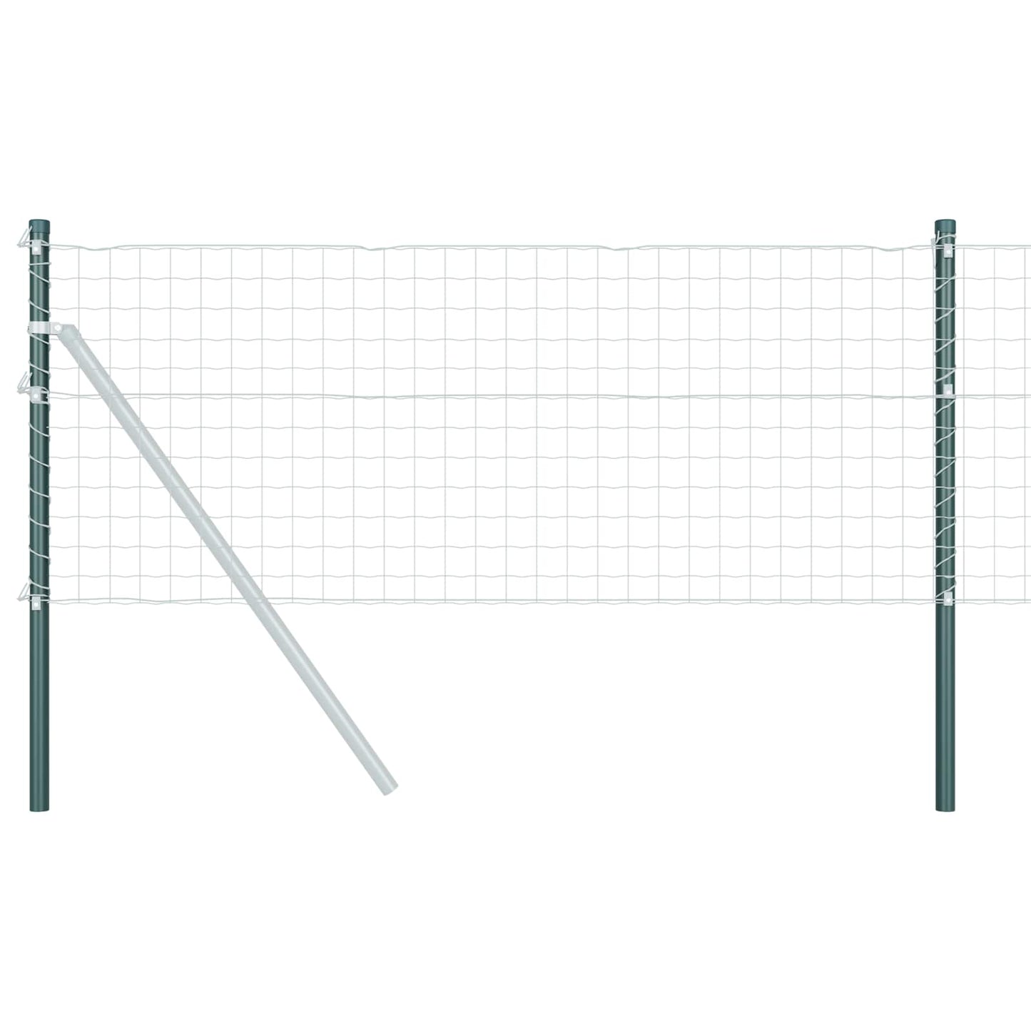 Afrasteringspaal 12 pcs Groen 110 cm Poedergecoat staal is nu te koop bij PeponiXL, paradijselijk wonen!
