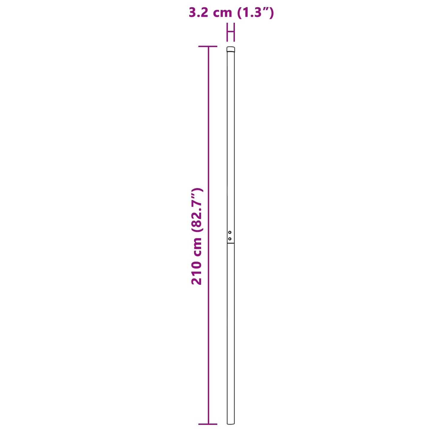 Afrasteringspaal 2 pcs Grijs Poedergecoat staal is nu te koop bij PeponiXL, paradijselijk wonen!