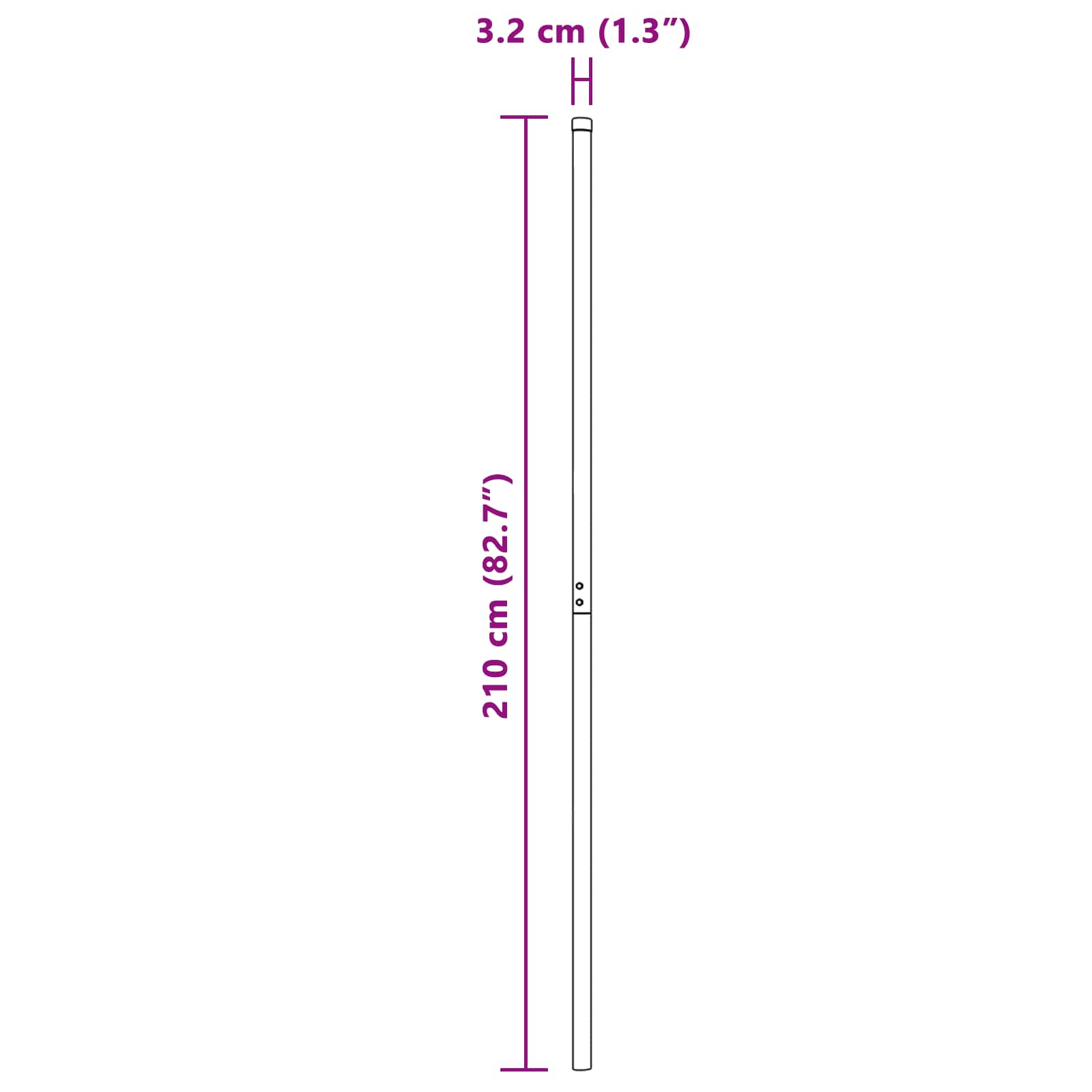 Afrasteringspaal 12 pcs Grijs Poedergecoat staal is nu te koop bij PeponiXL, paradijselijk wonen!