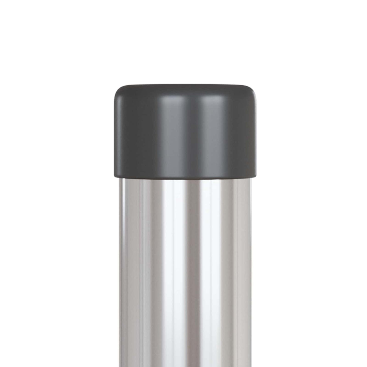 Afrasteringspaal 2 pcs Zilver 60 cm Poedergecoat staal is nu te koop bij PeponiXL, paradijselijk wonen!