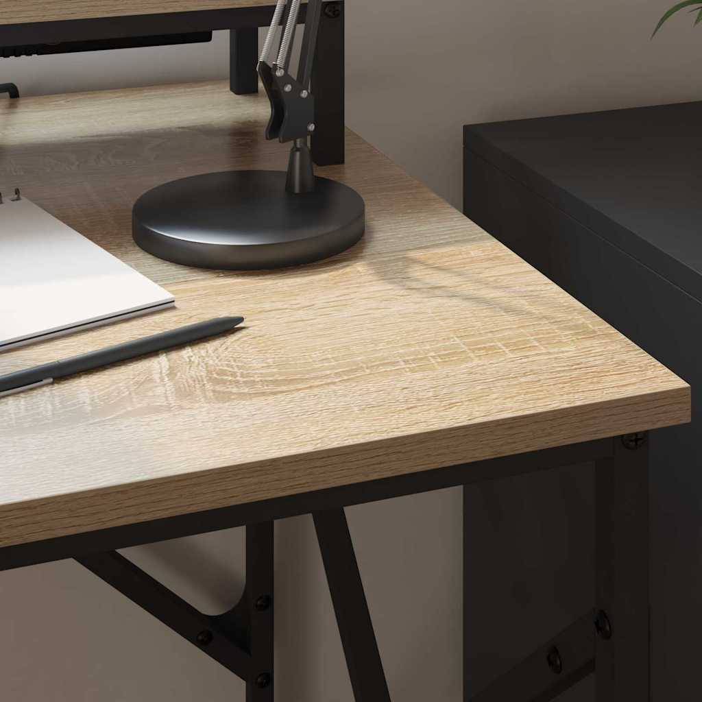 Bureau met plank Sonoma Eiken 100 x 50 x 86,5 cm Bewerkt hout is nu te koop bij PeponiXL, paradijselijk wonen!