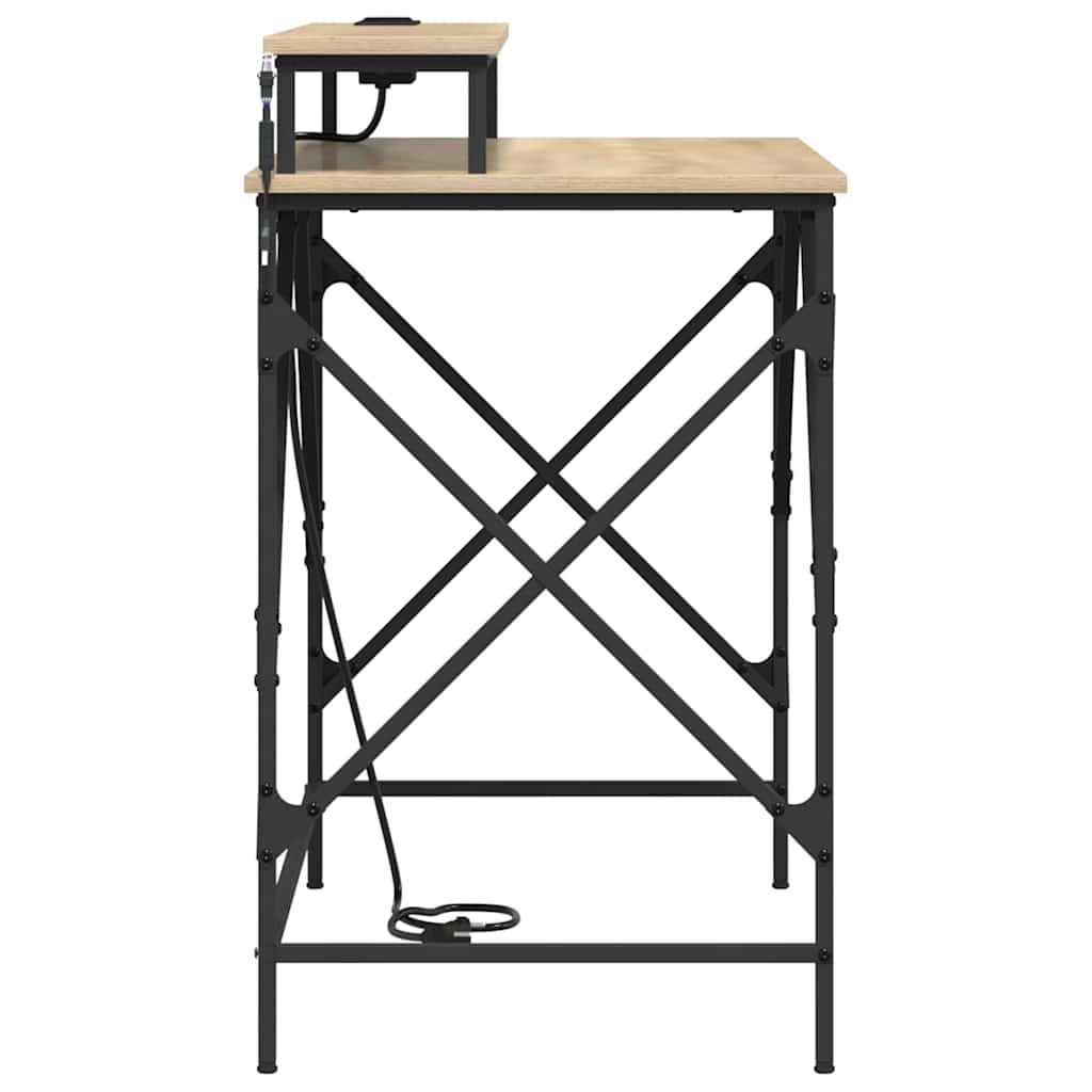 Bureau met plank Sonoma Eiken 100 x 50 x 86,5 cm Bewerkt hout is nu te koop bij PeponiXL, paradijselijk wonen!