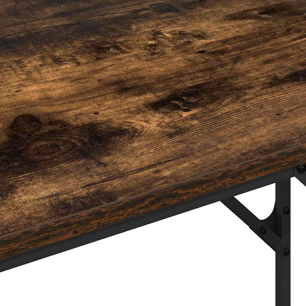 Bureau met plank Gerookt eiken 100 x 50 x 86,5 cm Bewerkt hout is nu te koop bij PeponiXL, paradijselijk wonen!