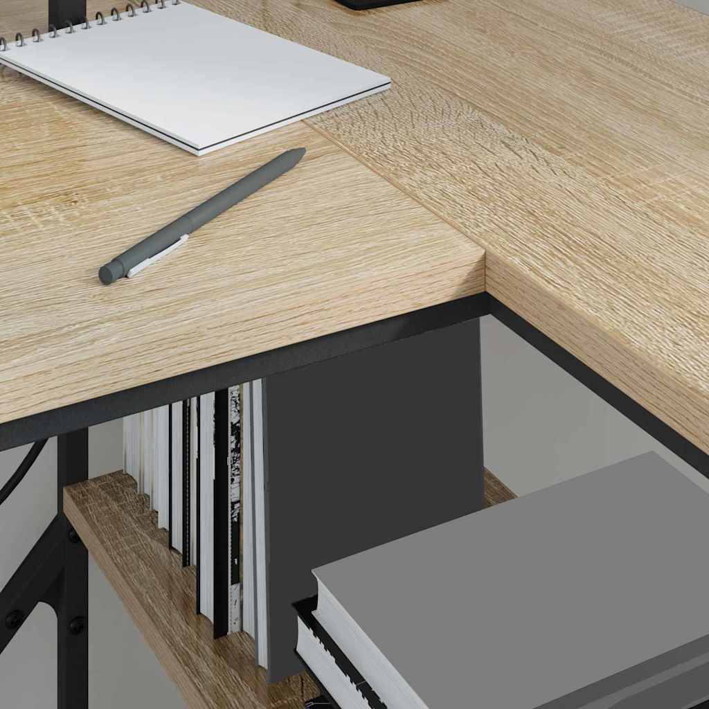 Bureau met lade Sonoma Eiken 120 x 79 x 86,5 cm Bewerkt hout is nu te koop bij PeponiXL, paradijselijk wonen!