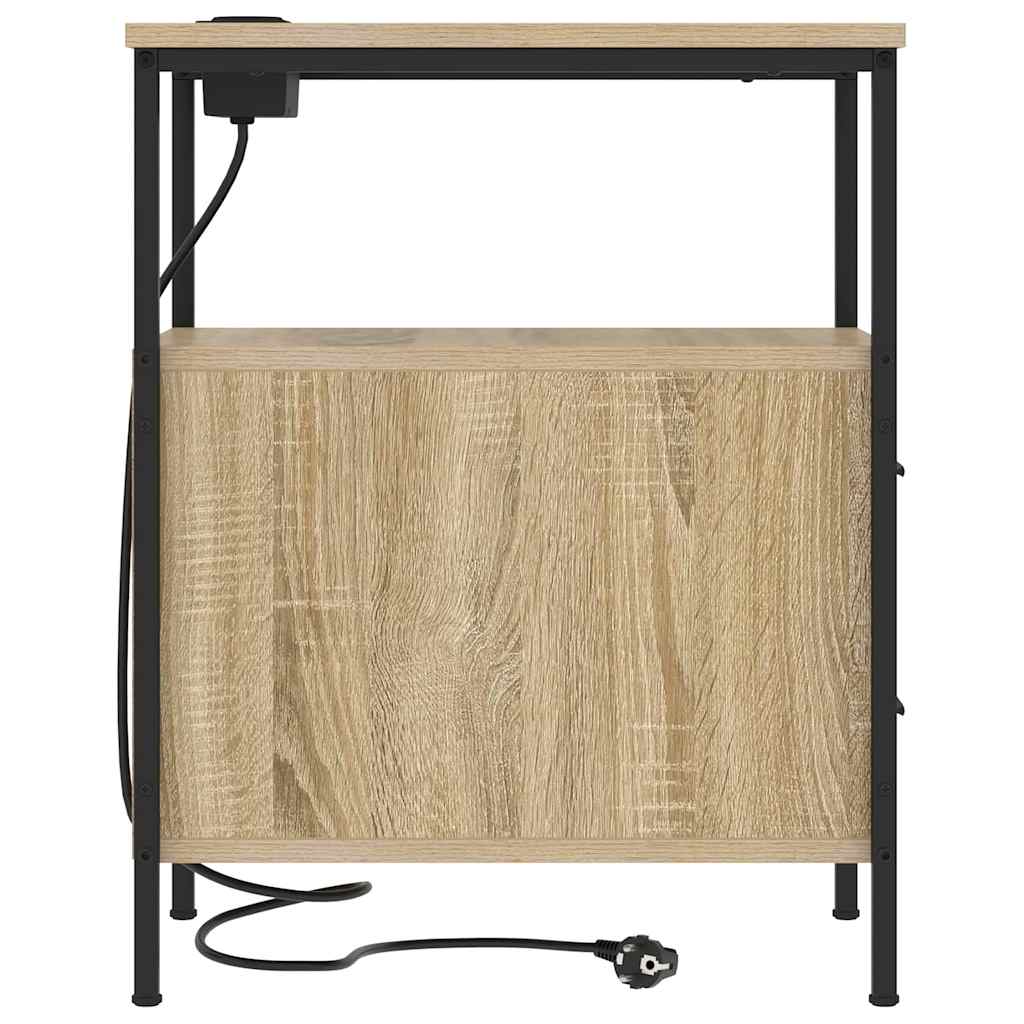 Nachtkastje met lade Sonoma Eiken 30 x 48 x 61 cm Bewerkt hout is nu te koop bij PeponiXL, paradijselijk wonen!
