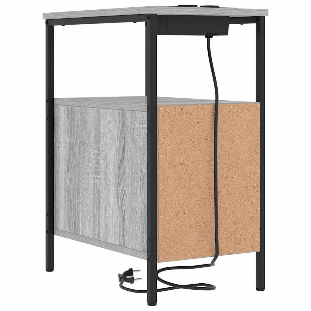 Nachtkastje 2 pcs Grijs Sonoma 30 x 48 x 61 cm Bewerkt hout is nu te koop bij PeponiXL, paradijselijk wonen!