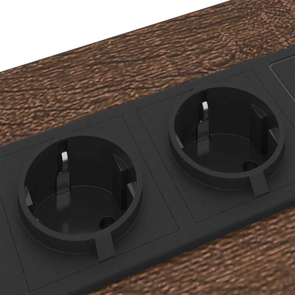 Nachtkastje 2 pcs Bruin Eiken 30 x 48 x 61 cm Bewerkt hout is nu te koop bij PeponiXL, paradijselijk wonen!