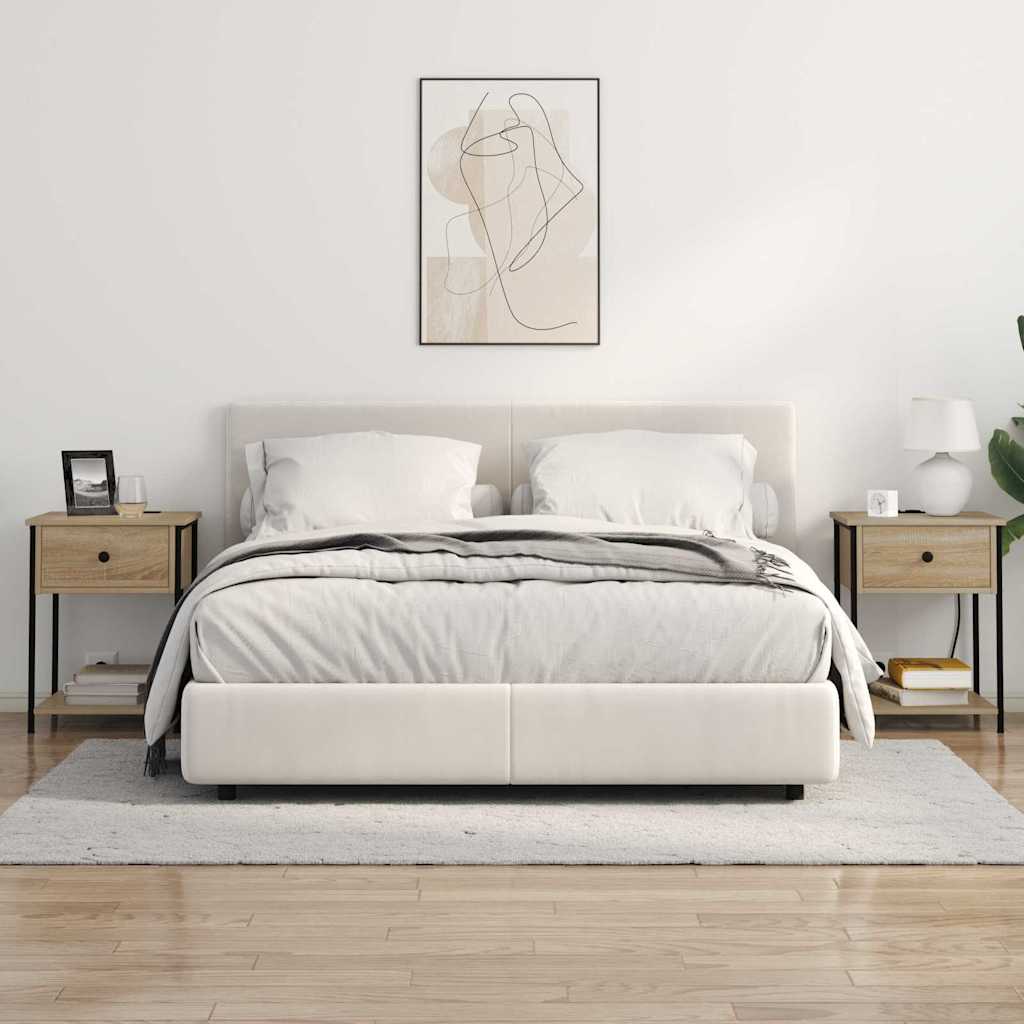 Nachtkastje 2 pcs Sonoma Eiken 42 x 41 x 56 cm Bewerkt hout is nu te koop bij PeponiXL, paradijselijk wonen!