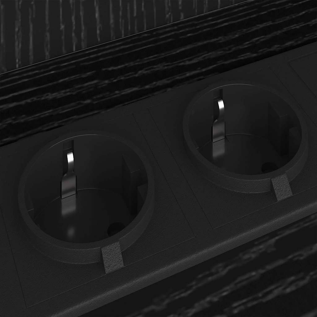 Nachtkastje 2 pcs Zwart Eiken 38 x 31 x 61 cm Bewerkt hout is nu te koop bij PeponiXL, paradijselijk wonen!