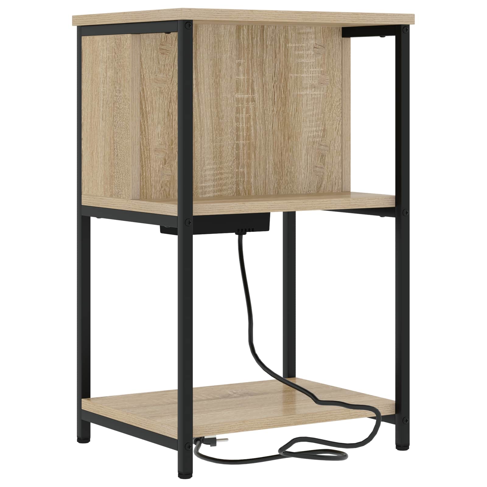 Nachtkastje 2 pcs Sonoma Eiken 38 x 31 x 61 cm Bewerkt hout is nu te koop bij PeponiXL, paradijselijk wonen!