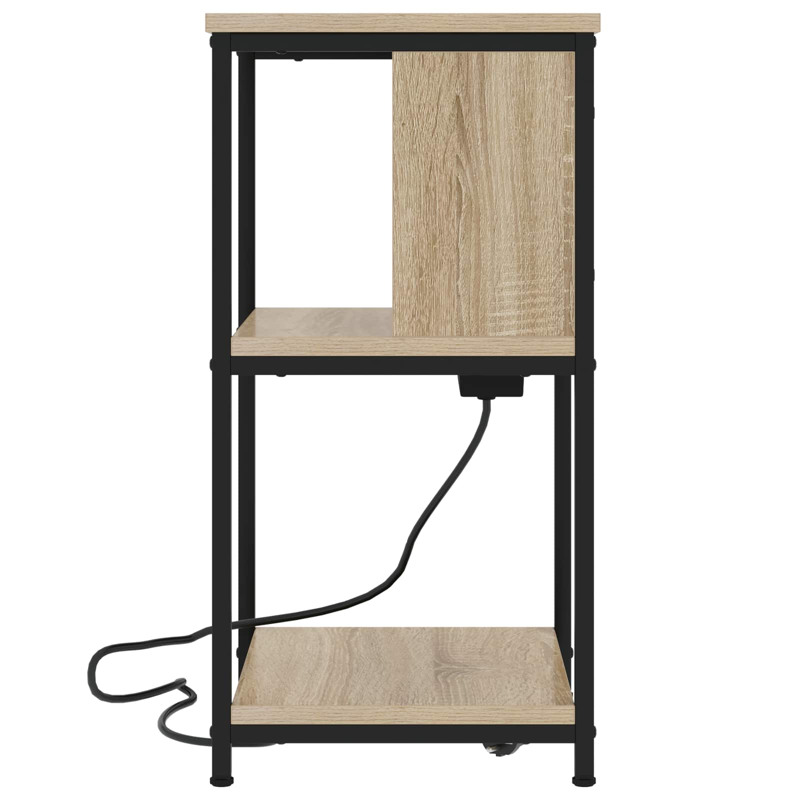 Nachtkastje 2 pcs Sonoma Eiken 38 x 31 x 61 cm Bewerkt hout is nu te koop bij PeponiXL, paradijselijk wonen!
