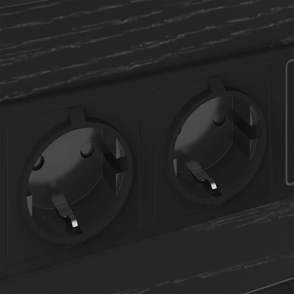 Nachtkastje met lade Zwart Eiken 40 x 31 x 60 cm Bewerkt hout is nu te koop bij PeponiXL, paradijselijk wonen!