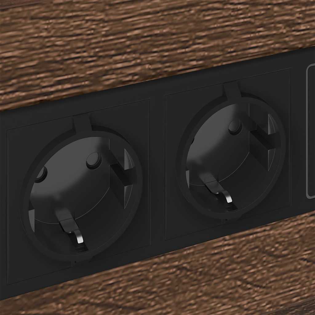 Nachtkastje 2 pcs Bruin Eiken 40 x 31 x 60 cm Bewerkt hout is nu te koop bij PeponiXL, paradijselijk wonen!