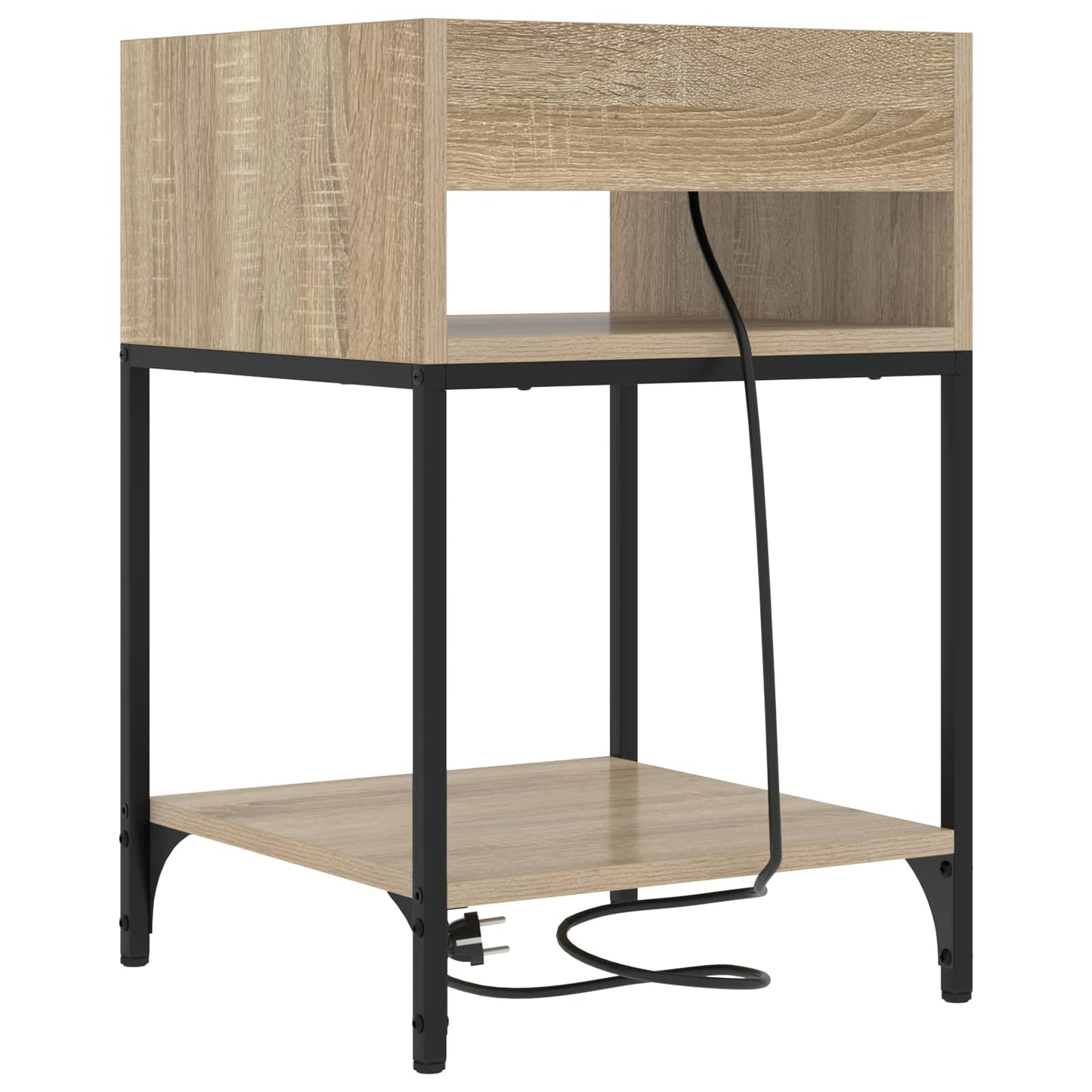Nachtkastje 2 pcs Sonoma Eiken 40 x 40 x 61 cm Bewerkt hout is nu te koop bij PeponiXL, paradijselijk wonen!