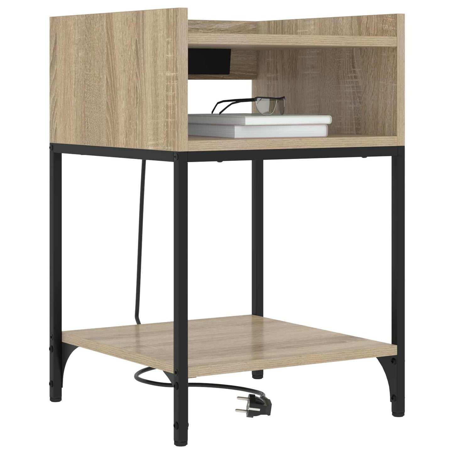 Nachtkastje 2 pcs Sonoma Eiken 40 x 40 x 61 cm Bewerkt hout is nu te koop bij PeponiXL, paradijselijk wonen!