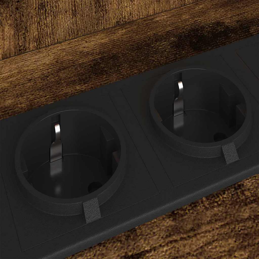 Nachtkastje Gerookt eiken 40 x 40 x 61 cm Bewerkt hout is nu te koop bij PeponiXL, paradijselijk wonen!