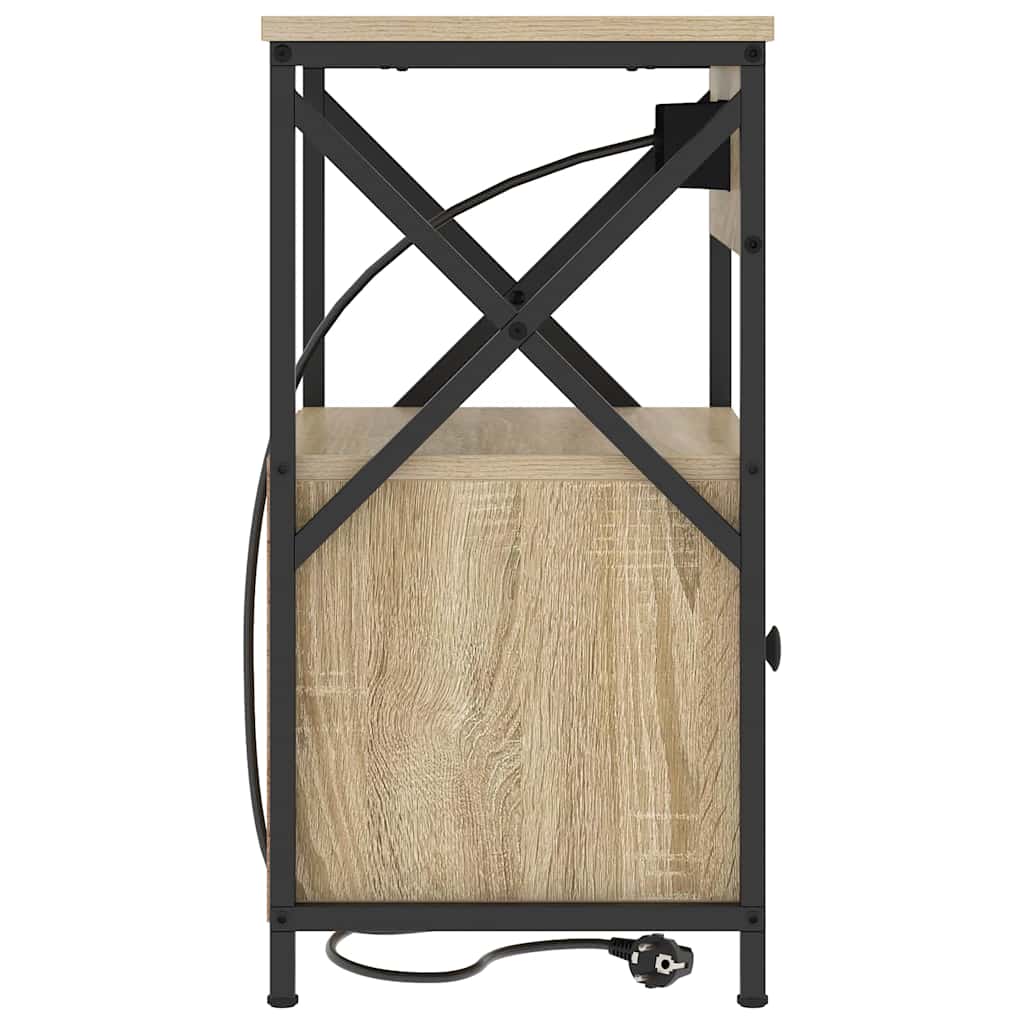 Nachtkastje 2 pcs Sonoma Eiken 40 x 31 x 60 cm Bewerkt hout is nu te koop bij PeponiXL, paradijselijk wonen!