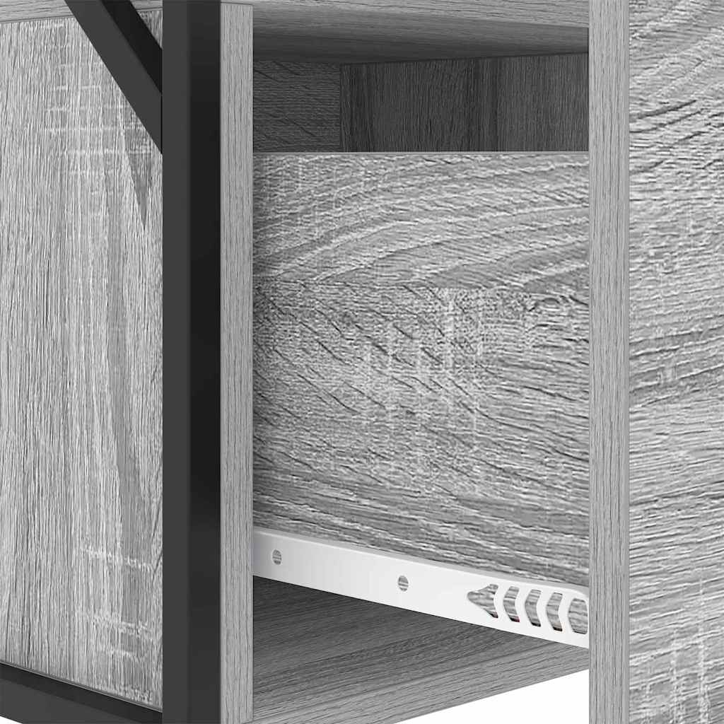 Nachtkastje 2 pcs Grijs Sonoma 40 x 31 x 60 cm Bewerkt hout is nu te koop bij PeponiXL, paradijselijk wonen!