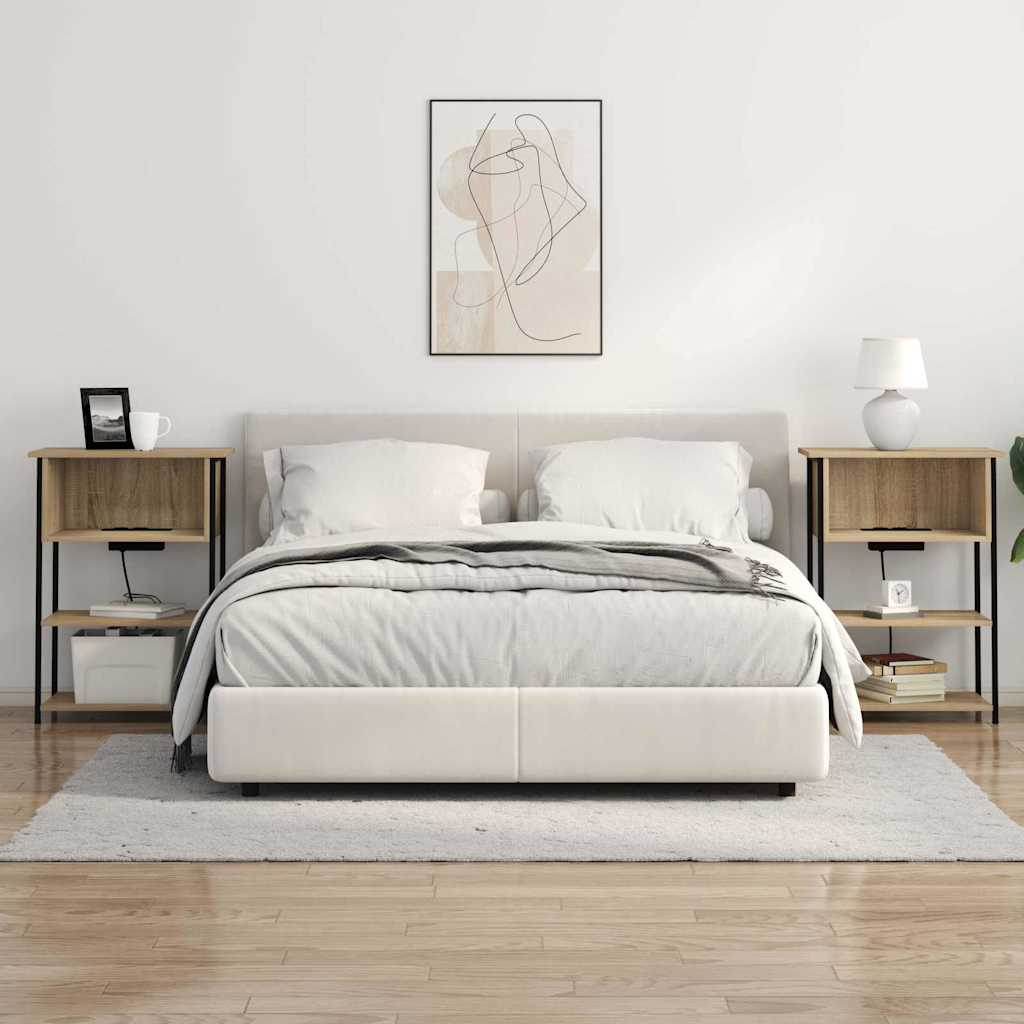 Nachtkastje Sonoma Eiken 55 x 31 x 76 cm Bewerkt hout is nu te koop bij PeponiXL, paradijselijk wonen!