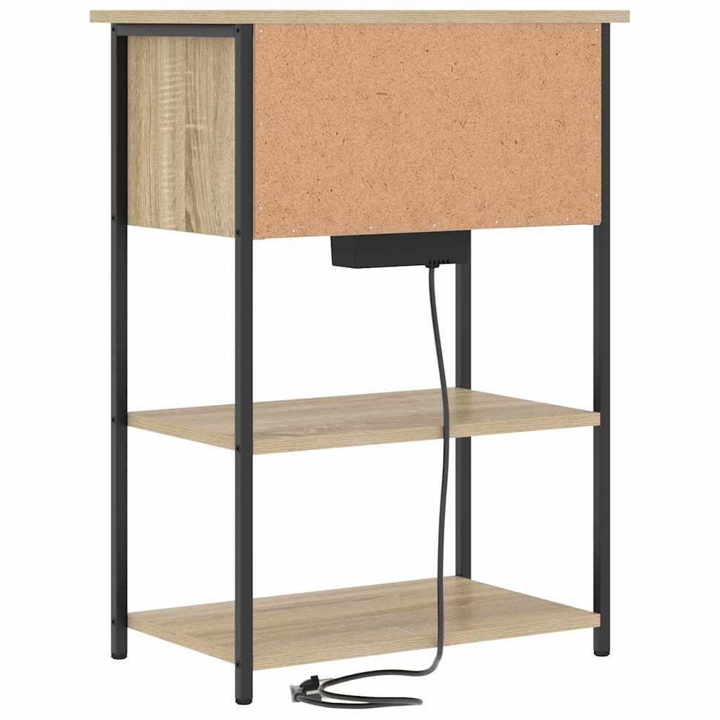 Nachtkastje Sonoma Eiken 55 x 31 x 76 cm Bewerkt hout is nu te koop bij PeponiXL, paradijselijk wonen!