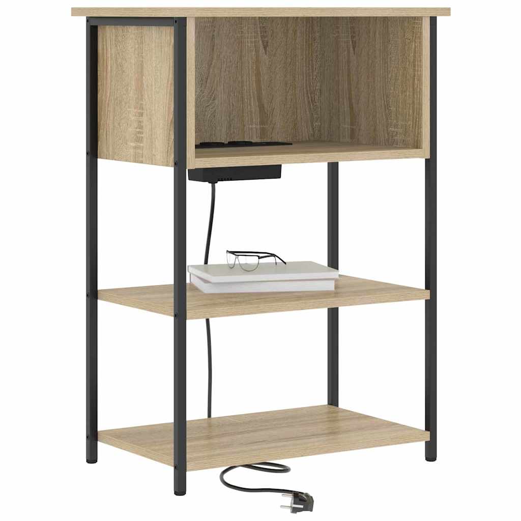 Nachtkastje Sonoma Eiken 55 x 31 x 76 cm Bewerkt hout is nu te koop bij PeponiXL, paradijselijk wonen!