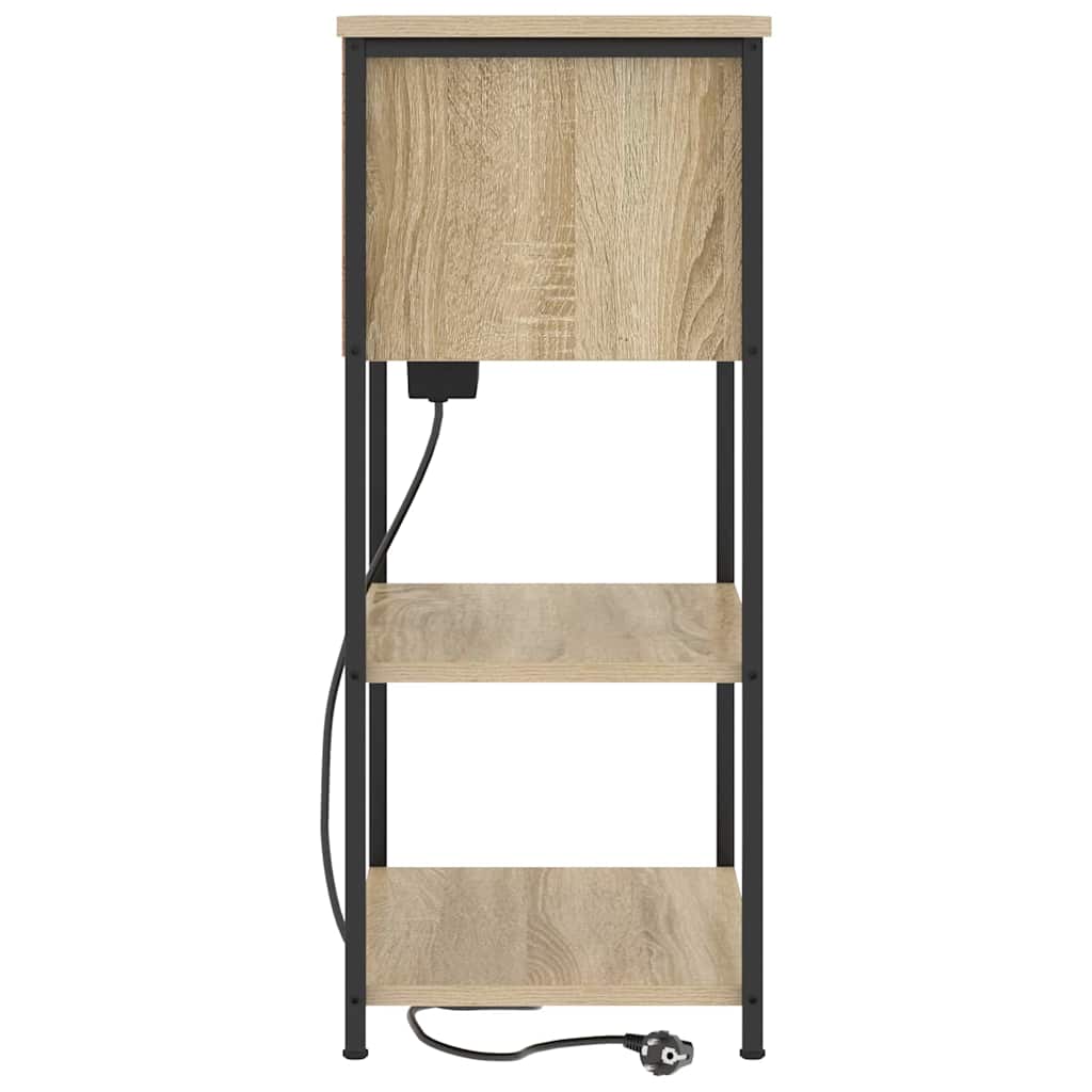 Nachtkastje Sonoma Eiken 55 x 31 x 76 cm Bewerkt hout is nu te koop bij PeponiXL, paradijselijk wonen!