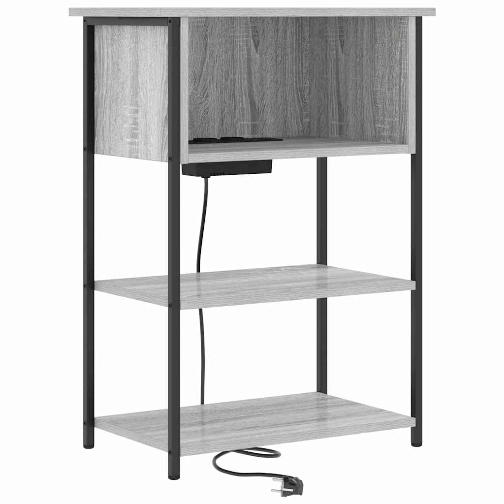 Nachtkastje Grijs Sonoma 55 x 31 x 76 cm Bewerkt hout is nu te koop bij PeponiXL, paradijselijk wonen!