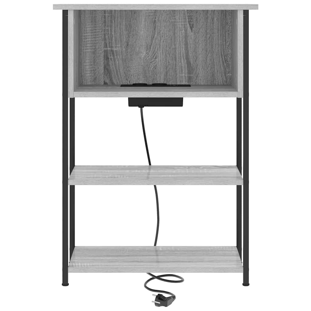 Nachtkastje Grijs Sonoma 55 x 31 x 76 cm Bewerkt hout is nu te koop bij PeponiXL, paradijselijk wonen!