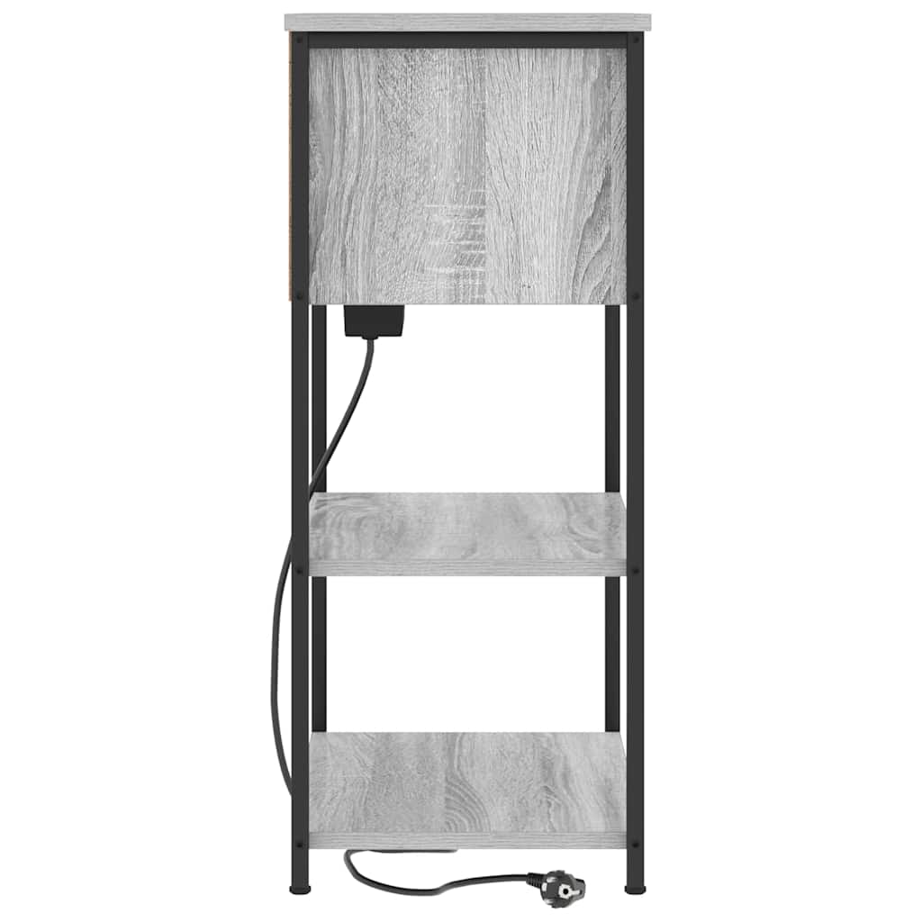Nachtkastje Grijs Sonoma 55 x 31 x 76 cm Bewerkt hout is nu te koop bij PeponiXL, paradijselijk wonen!