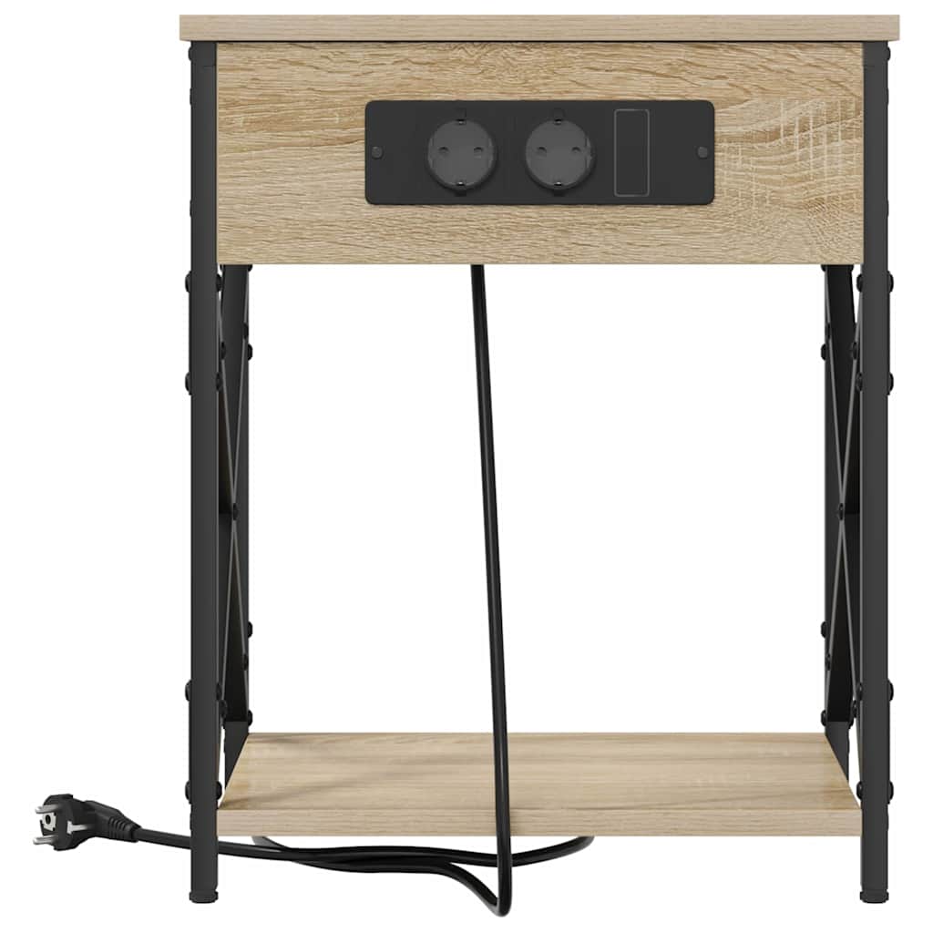 Nachtkastje Sonoma Eiken 41 x 31 x 51 cm Bewerkt hout is nu te koop bij PeponiXL, paradijselijk wonen!