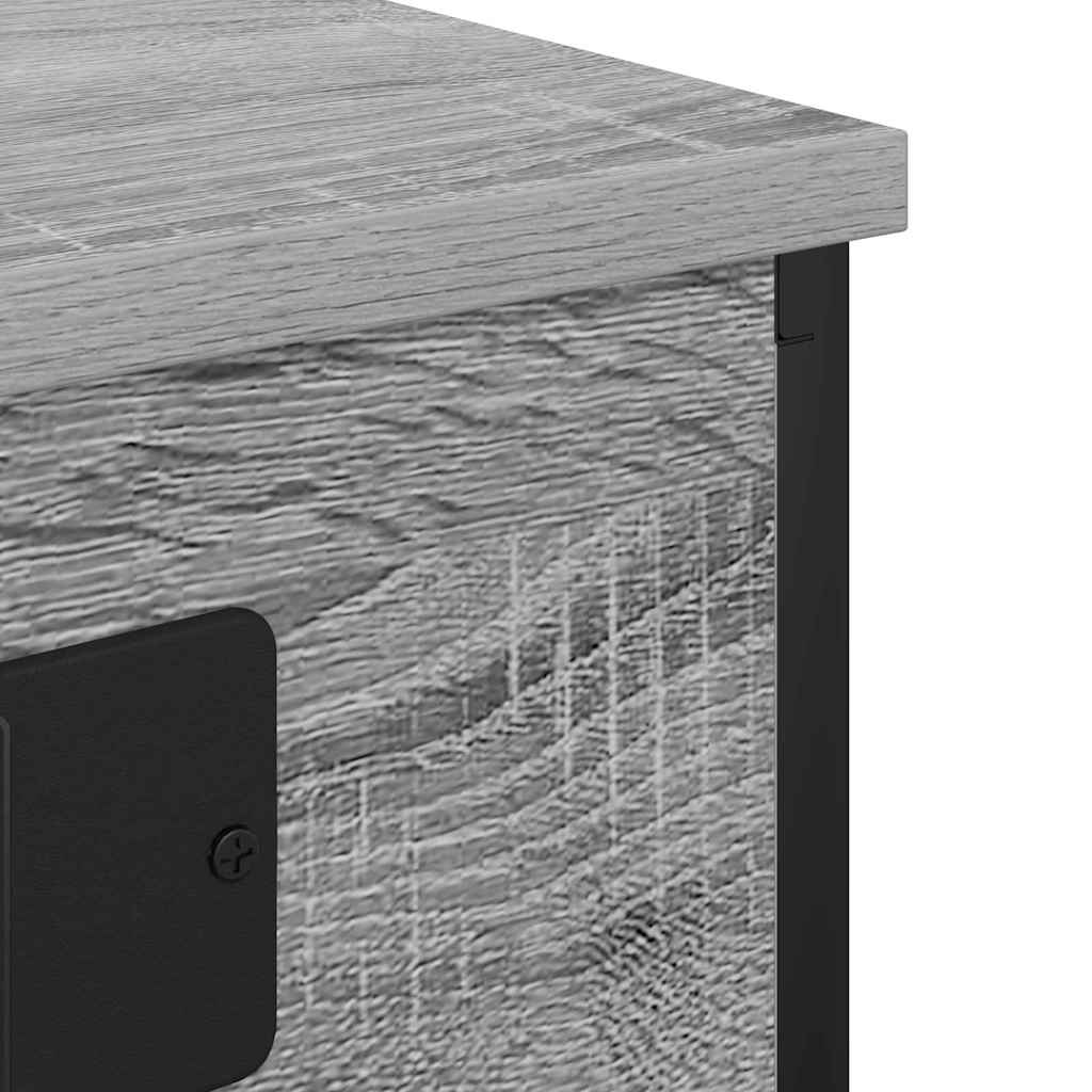 Nachtkastje 2 pcs Grijs Sonoma 41 x 31 x 51 cm Bewerkt hout is nu te koop bij PeponiXL, paradijselijk wonen!