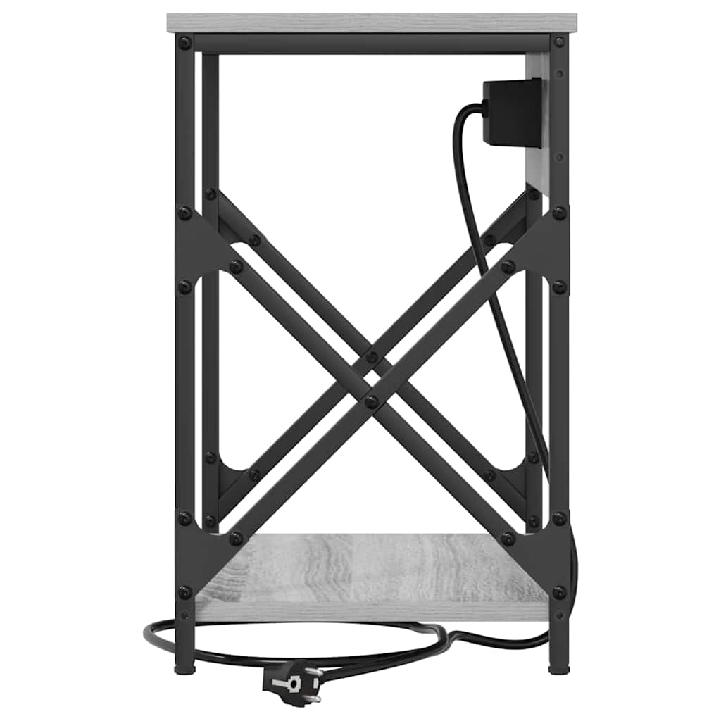 Nachtkastje 2 pcs Grijs Sonoma 41 x 31 x 51 cm Bewerkt hout is nu te koop bij PeponiXL, paradijselijk wonen!