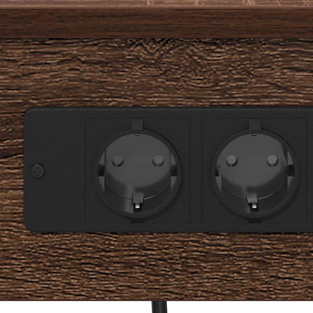 Nachtkastje 2 pcs Bruin Eiken 41 x 31 x 51 cm Bewerkt hout is nu te koop bij PeponiXL, paradijselijk wonen!