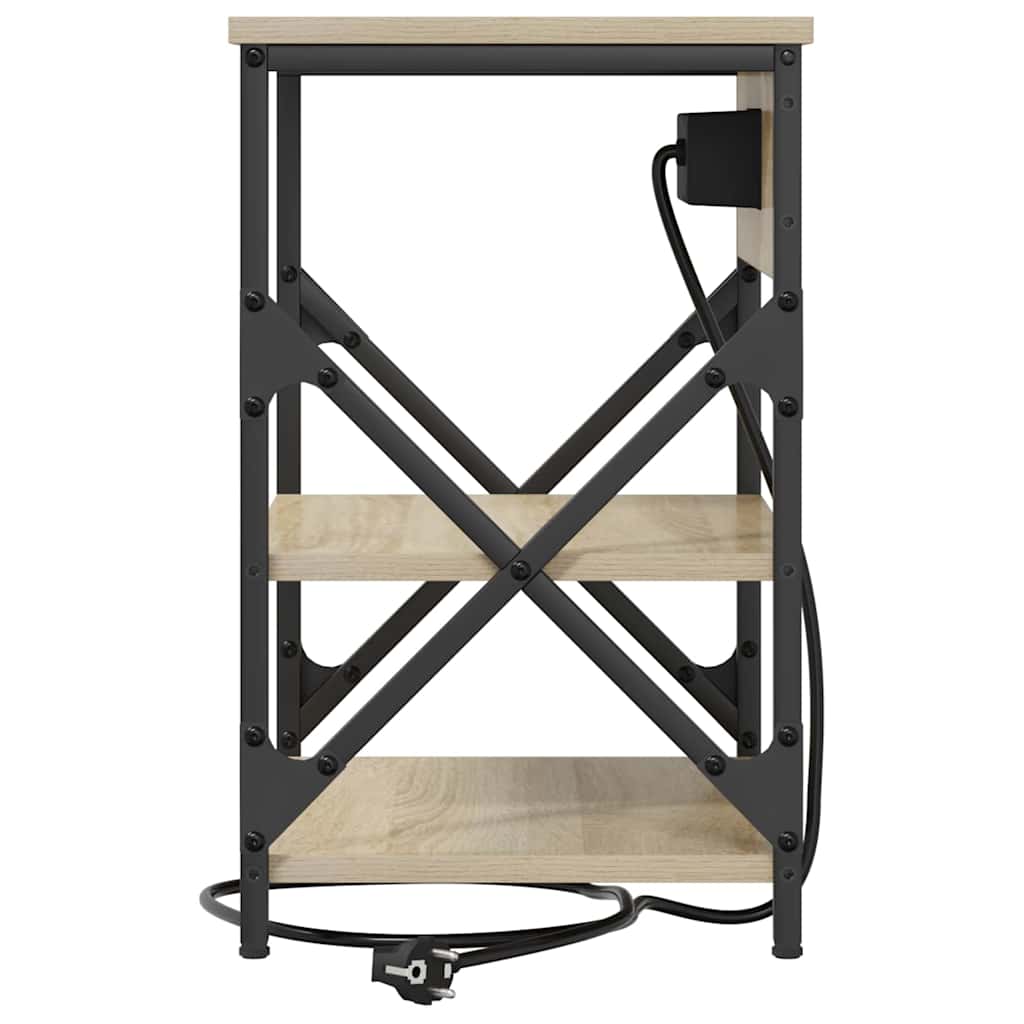Nachtkastje met plank Sonoma Eiken 41 x 31 x 51 cm Bewerkt hout is nu te koop bij PeponiXL, paradijselijk wonen!
