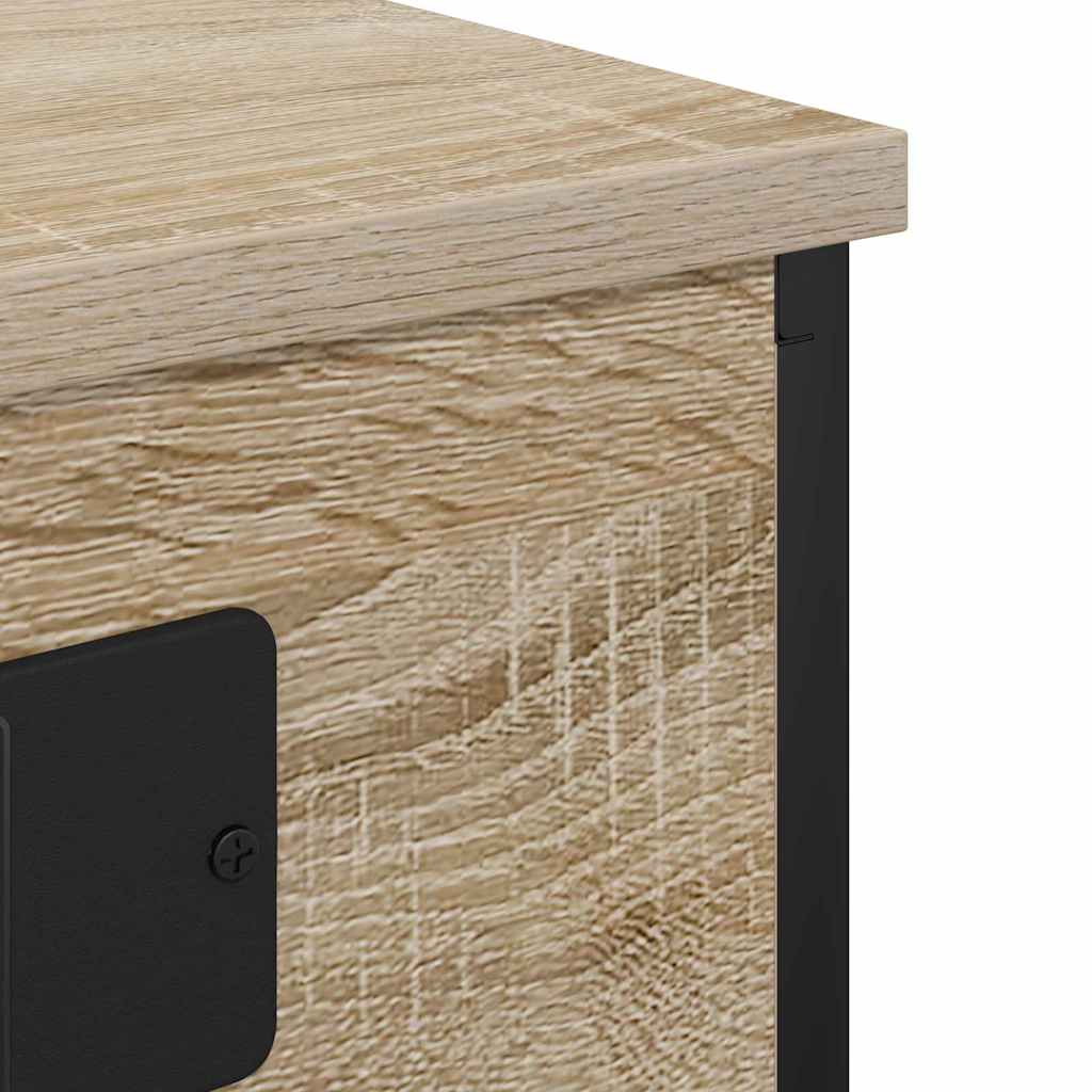 Nachtkastje 2 pcs Sonoma Eiken 41 x 31 x 76 cm Bewerkt hout is nu te koop bij PeponiXL, paradijselijk wonen!