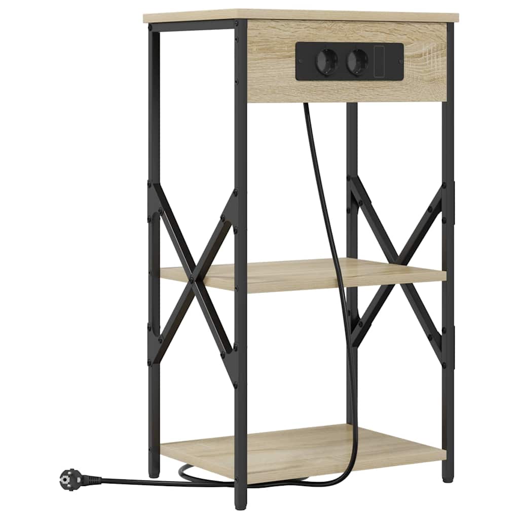 Nachtkastje 2 pcs Sonoma Eiken 41 x 31 x 76 cm Bewerkt hout is nu te koop bij PeponiXL, paradijselijk wonen!