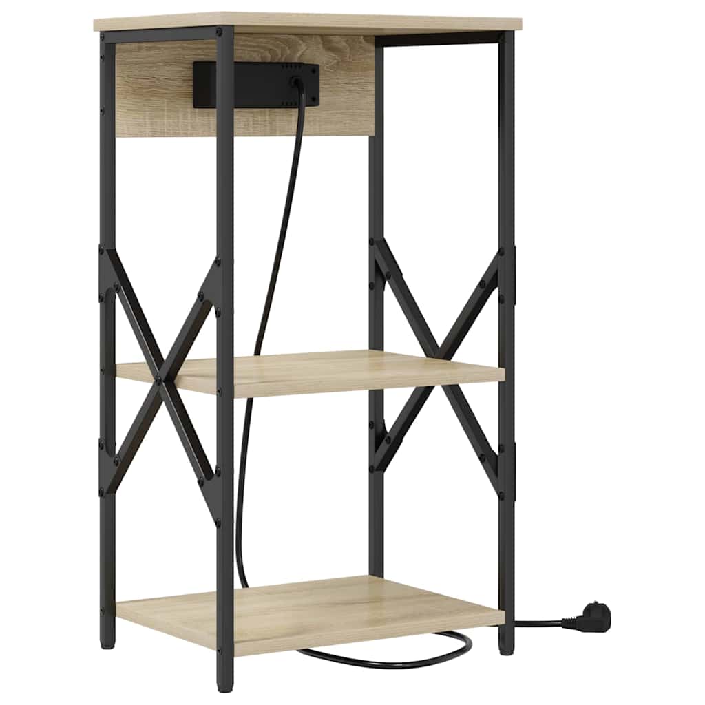 Nachtkastje 2 pcs Sonoma Eiken 41 x 31 x 76 cm Bewerkt hout is nu te koop bij PeponiXL, paradijselijk wonen!