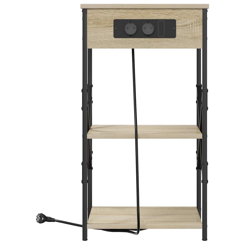 Nachtkastje 2 pcs Sonoma Eiken 41 x 31 x 76 cm Bewerkt hout is nu te koop bij PeponiXL, paradijselijk wonen!
