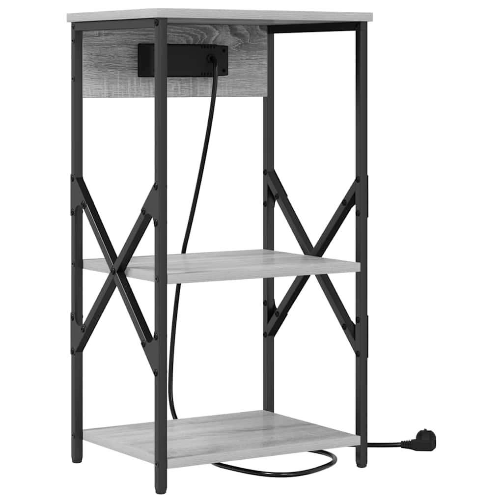 Nachtkastje 2 pcs Grijs Sonoma 41 x 31 x 76 cm Bewerkt hout is nu te koop bij PeponiXL, paradijselijk wonen!