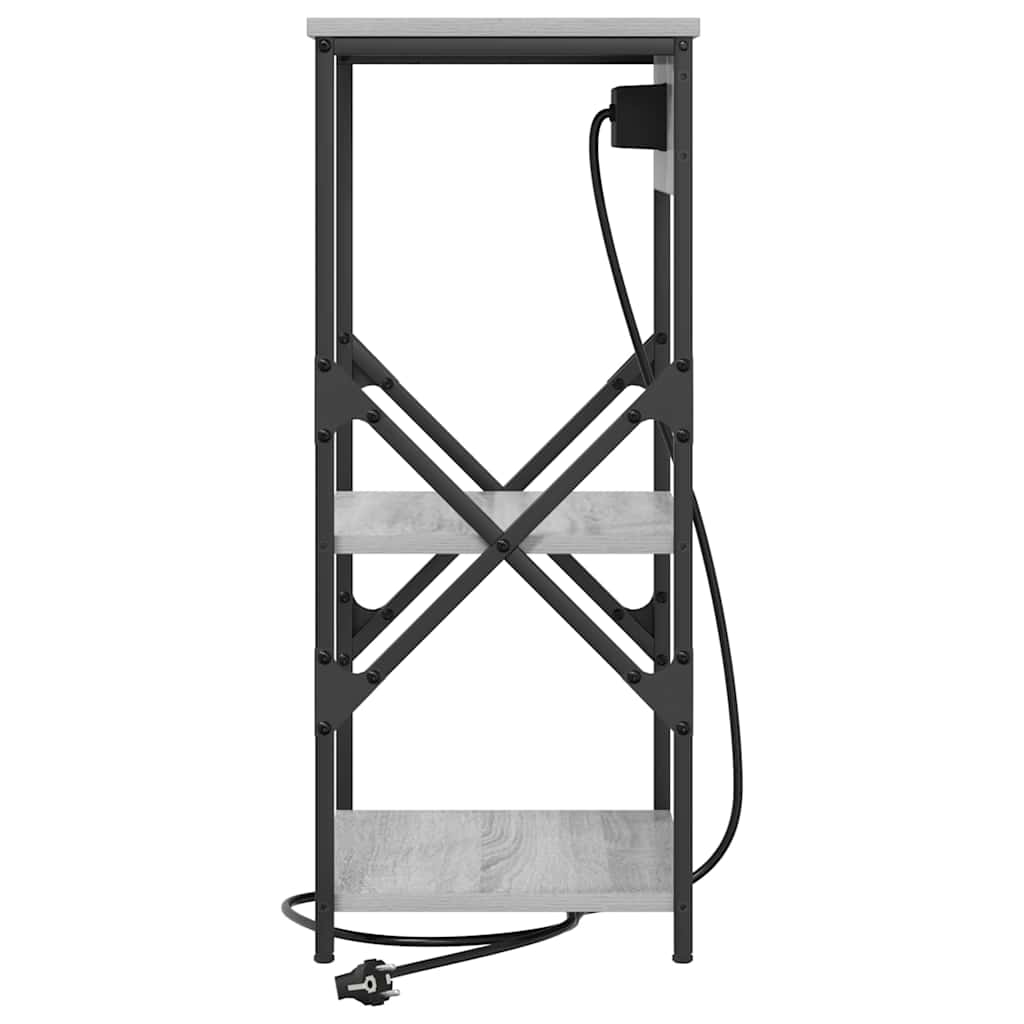 Nachtkastje 2 pcs Grijs Sonoma 41 x 31 x 76 cm Bewerkt hout is nu te koop bij PeponiXL, paradijselijk wonen!