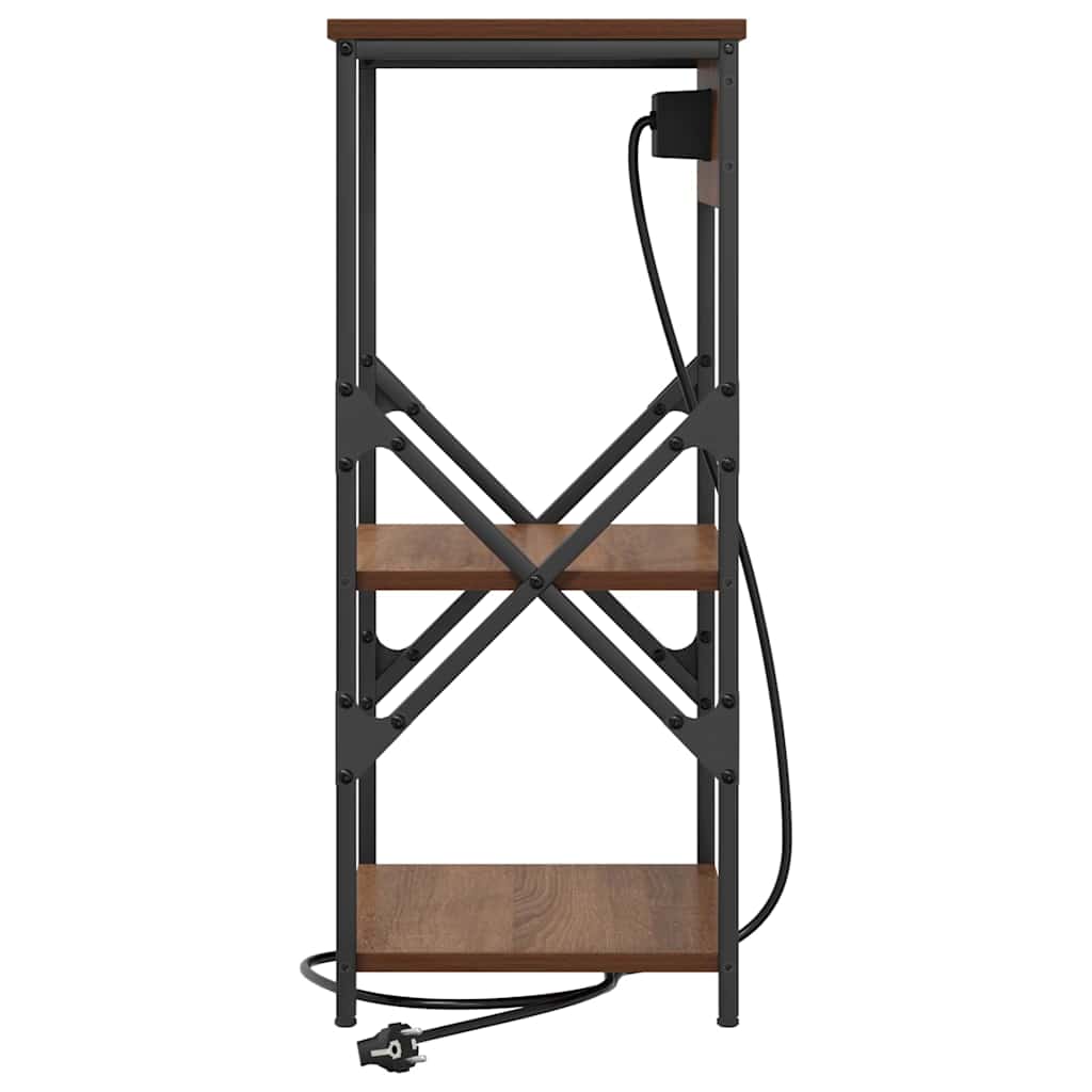 Nachtkastje 2 pcs Bruin Eiken 41 x 31 x 76 cm Bewerkt hout is nu te koop bij PeponiXL, paradijselijk wonen!