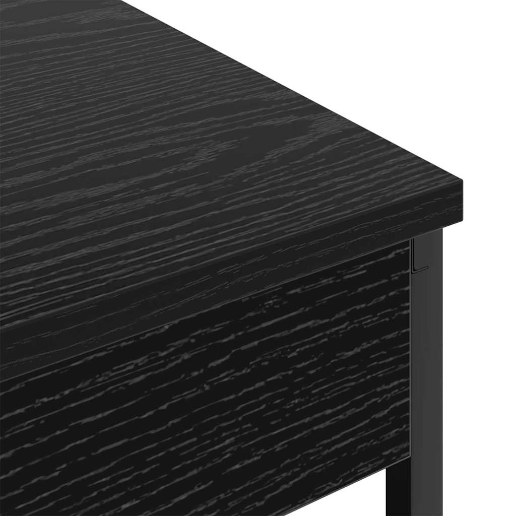 Nachtkastje 2 pcs Zwart Eiken 41 x 31 x 51 cm Bewerkt hout is nu te koop bij PeponiXL, paradijselijk wonen!