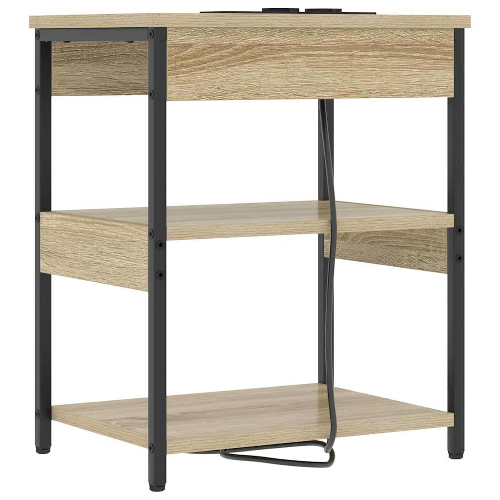 Nachtkastje Sonoma Eiken 41 x 31 x 51 cm Bewerkt hout is nu te koop bij PeponiXL, paradijselijk wonen!