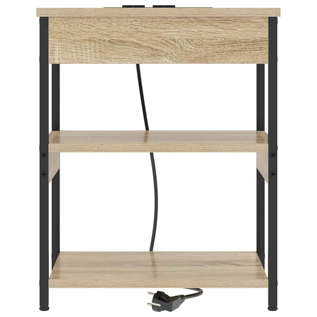 Nachtkastje Sonoma Eiken 41 x 31 x 51 cm Bewerkt hout is nu te koop bij PeponiXL, paradijselijk wonen!