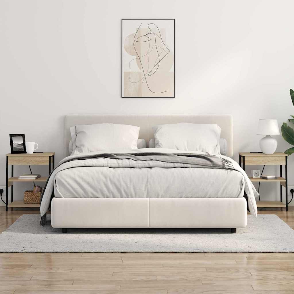 Nachtkastje 2 pcs Sonoma Eiken 41 x 31 x 51 cm Bewerkt hout is nu te koop bij PeponiXL, paradijselijk wonen!