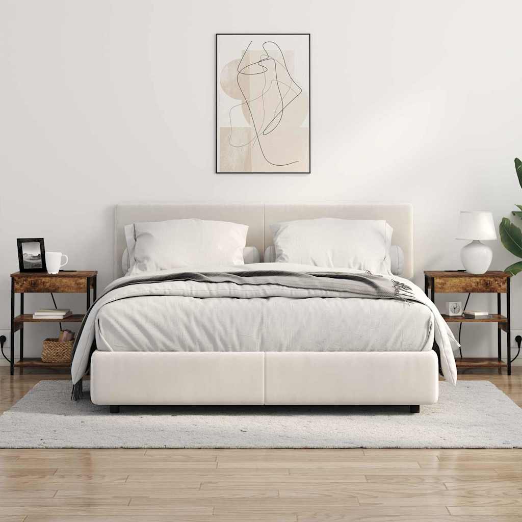 Nachtkastje Gerookt eiken 41 x 31 x 51 cm Bewerkt hout is nu te koop bij PeponiXL, paradijselijk wonen!