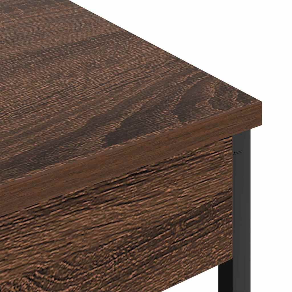 Nachtkastje Bruin Eiken 41 x 31 x 51 cm Bewerkt hout is nu te koop bij PeponiXL, paradijselijk wonen!