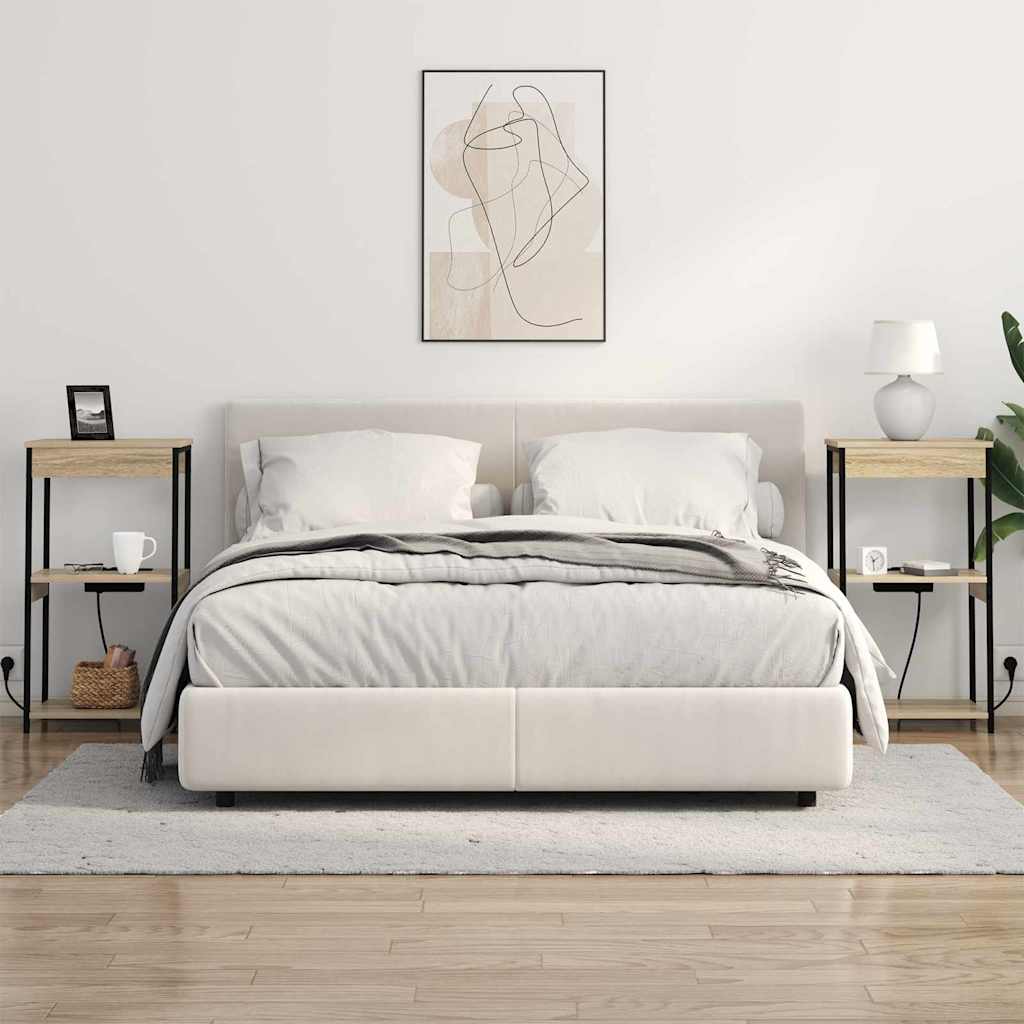 Nachtkastje met plank Sonoma Eiken 41 x 31 x 76 cm Bewerkt hout is nu te koop bij PeponiXL, paradijselijk wonen!