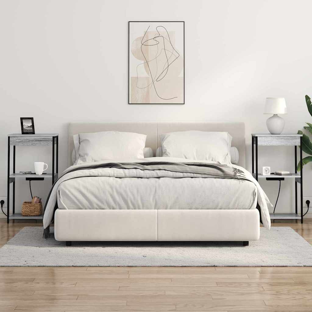 Nachtkastje met plank Grijs Sonoma 41 x 31 x 76 cm Bewerkt hout is nu te koop bij PeponiXL, paradijselijk wonen!