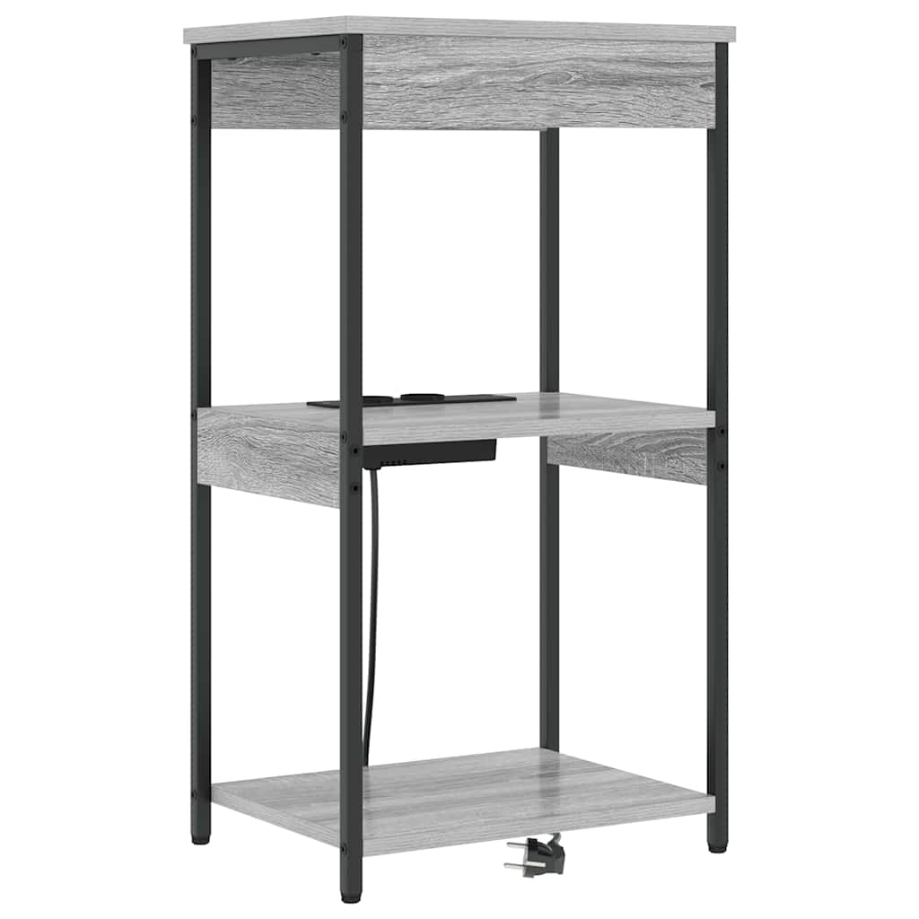 Nachtkastje met plank Grijs Sonoma 41 x 31 x 76 cm Bewerkt hout is nu te koop bij PeponiXL, paradijselijk wonen!
